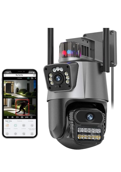 Yeni 8mp 8k Ptz Wifi Ip Kamera Çift Lens Aı Hareket Algılama