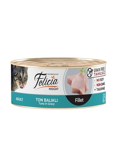 Felicia Tahılsız Ton Balıklı Fileto Konserve Yetişkin Kedi Maması 85 G
