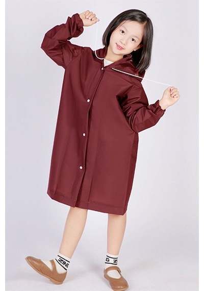 Marlux Eva Bordo Pratik Trend Çocuk Yağmurluğu Unisex 8- 12 Yaş