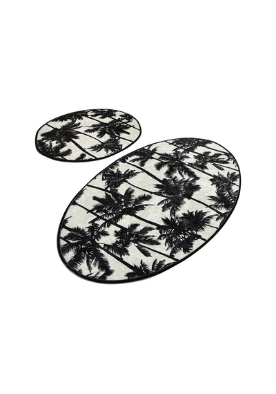 Palm Djt 2 Lı Set Banyo Halısı Paspas Seti Çok Renkli