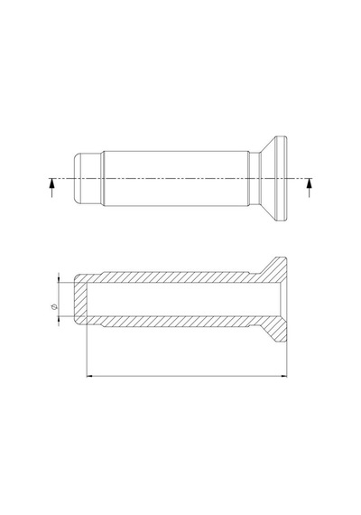 Vespa Px Elcik Takım Açık Gri Ø 24/24 Mm L 125 Mm / Repro