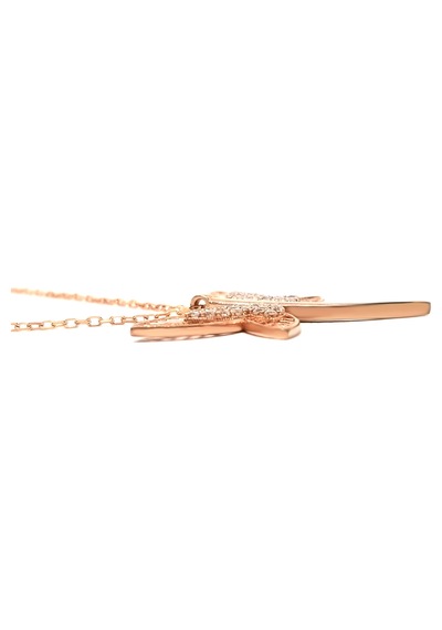 Kadın Yusufçuk Tasarım 925 Ayar Gümüş Kolye Rose Gold