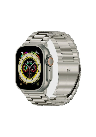 Zore Watch Ultra 49mm Uyumlu Krd-93 Metal Kordon-titanyum