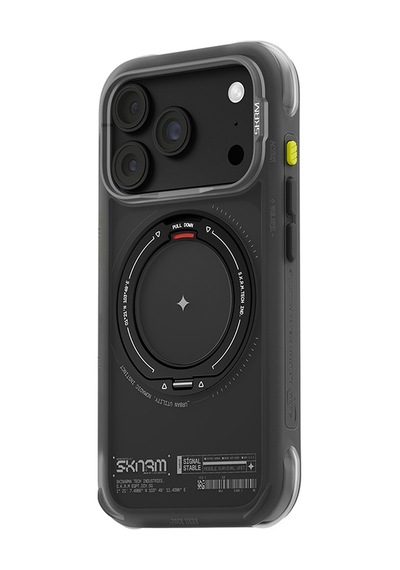 İphone 18 Pro Max Uyumlu Kılıf M-safe Şarj Özellikli Airbagli Standlı Skinarma Atlas Kapak Siyah