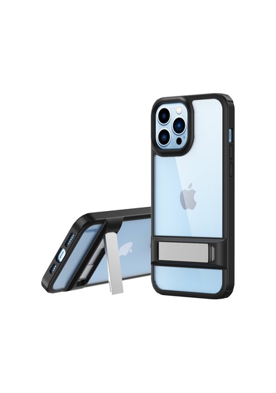Apple iPhone  Uyumlu-  13 Pro Max Kılıf Rolet Stand Kapak - Siyah