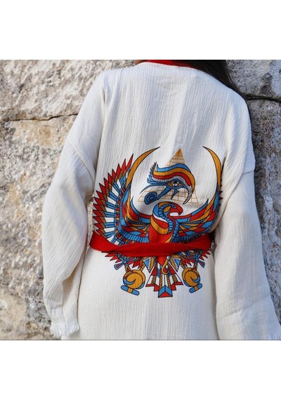 Sultan Evi Kimono Uzun Çok Renkli