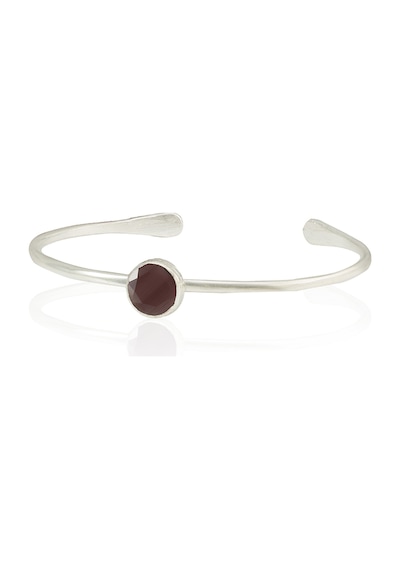 Kadir Jewellery Zirkon Taşlı Ayarlanabilir 925 Ayar Gümüş Kaplama Bilezik Kuru Erik