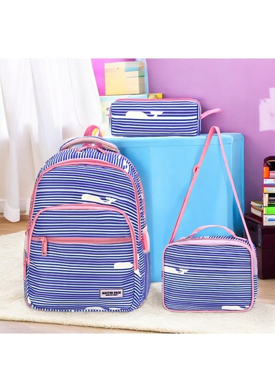 Kız İlkokul Ortopedik 3'lü Set Kalemlik Beslenme Çanta Model 4