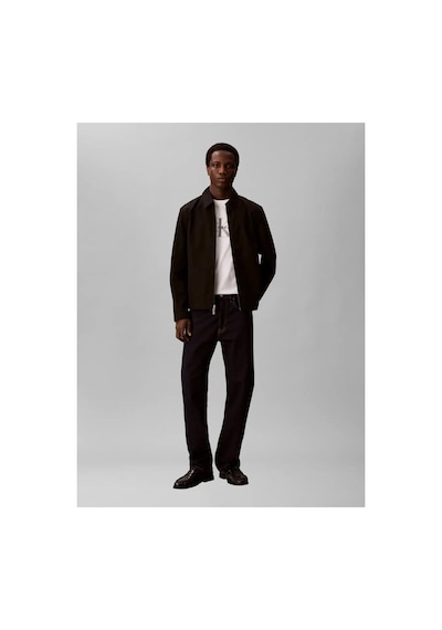 Calvin Klein Ls Cotton Wıng Colla, Ub1, Xs Erkek Siyah Mont-16269