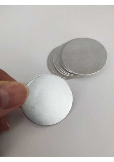100 Adet 3 Cm Gümüş Yuvarlak İnce Karton Süs -
