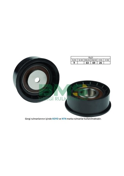 BMS 16 Alternatör V Kayış Gergi Rulmanı 9×63 69×26 Astra F G H Corsa B C-Tıgra Vectra B C-Combo Zafira Nubır