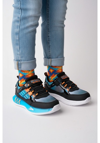 Muggo Zuzu Cırtlı Ve Bağcıklı Günlük Çocuk Sneaker Spor Ayakkabı Mavi