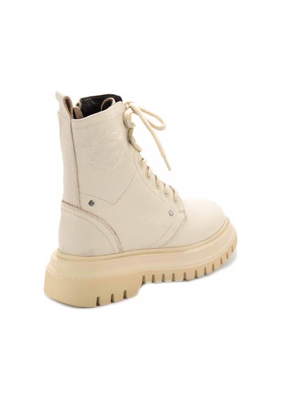Harley Davidson Beige Hakiki Deri Kadın Bot & Bootie Hd0777002903 Beige