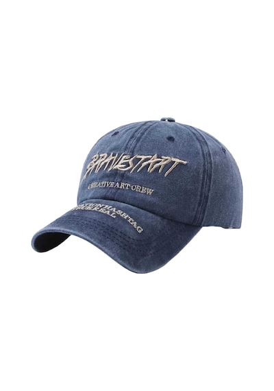 Tezzgelsin Unisex Eskitme Bravestart Nakışlı Ayarlanabilir Beyzbol Kep Şapka Lacivert