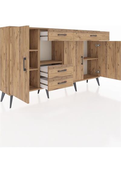 Arges Konsol 4 Raflı 4 Çekmeceli 3 Kapaklı 176x30x99 Çam-çam Atlas Çam - Atlas Çam Arges Konsol 4 Raflı 4 Çekmeceli 3 Kapaklı 176x30x99 Çam-çam Atlas Çam - Atlas Çam