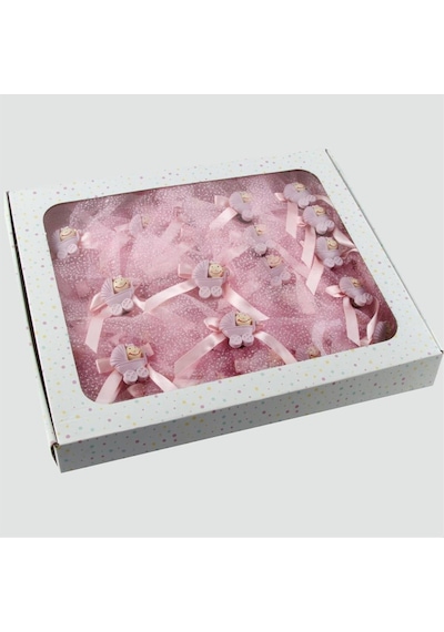 Bebek - 196 - Arabası Figürlü - Csmo-tex - Dolap Süsü-pembe