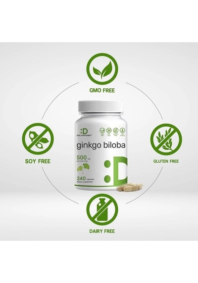 Ginkgo Biloba 500mg Per Serving, 240 Capsules