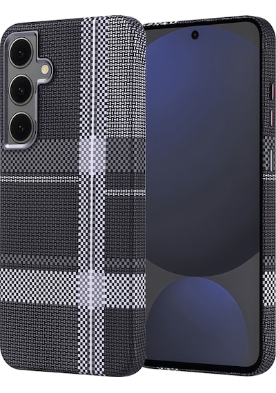 Samsung Galaxy Uyumlu S24 Fe Kılıf Ultra İnce Karbon Tasarımlı Ve Magsafeli Cabix Premium Kapak Gri Siyah