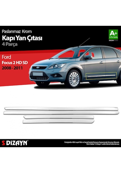 S-Dizayn Ford Focus 2 Hb Sd Krom Kapı Yan Çıtası   2008-2011