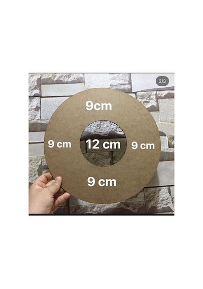 5 Adet 30 CM Kapı Süsü Ortası 12 Cm Delik Ham Ahşap Kapı Süsü Aparatı Ahşap Rengi