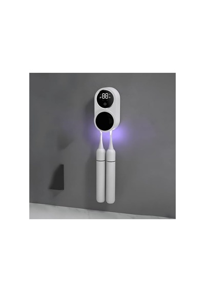 Şarj Edilebilir Diş Fırçası Tutacağı Ve Uv Sterilizatör, 1800mah Açık Bej