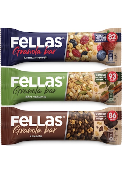 Granola Bar Protein Kaynağı 23 G Karma Kutu 12 Adet