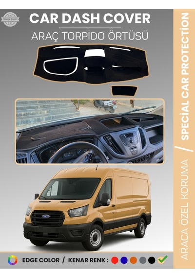 Ford Transit V363 2014-2019 Üst 3 Gözlü Model Torpido Örtüsü Ön Göğüs Koruma - 517 Stiloto