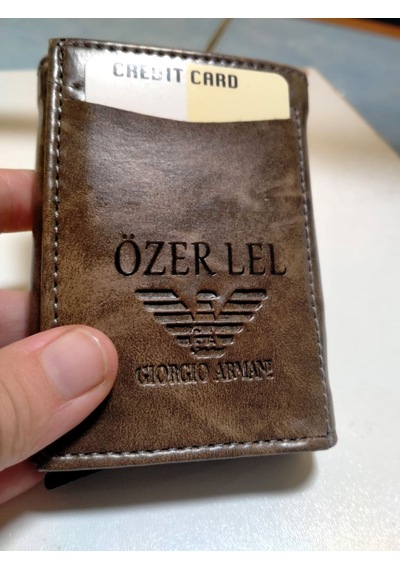 Mrchediyesepeti Kartlık Cüzdan Mekanizmalı Kişiye Özel İsimli Kahverengi - Siyah