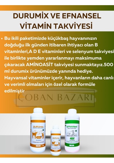 Durumix 1 Litre Vitamin Takviyesi Efnansel 1 Litre Vitamin Takviyesi 500 Ml Durumix Hediye