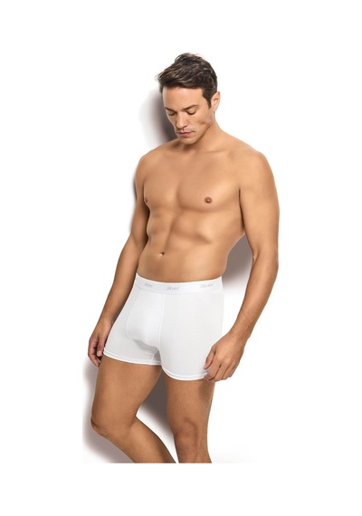 Jiber 321 Erkek Modal Pamuklu Boxer Beyaz