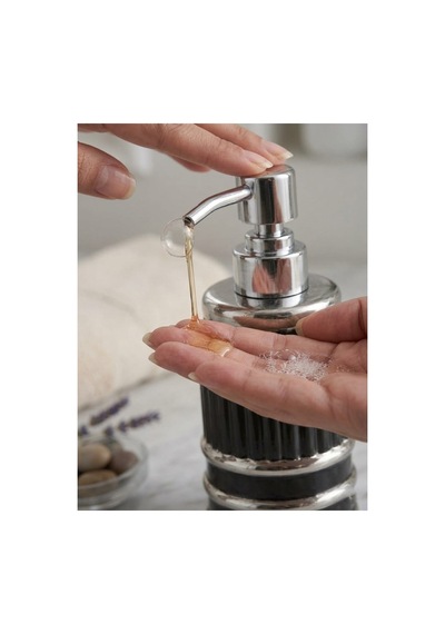 Porselen Sıvı Sabunluk - Lüks Banyo Ve Mutfak Sabunluk - 350 M Gümüş - 887962393 Gümüş