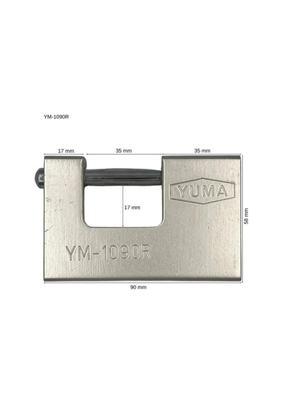 Yuma Ym-1090r Kayar Milli Asma Kilit 90mm