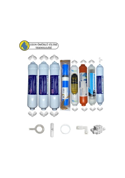Swun Chyan Kapalı Kasa Su Arıtma Sertifikalı 8li B12alkali+detox+vontron Helixfil Yüksek Tds Mebran