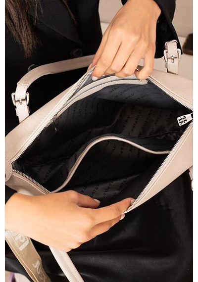 Just Polo Kadın Büyük Valiz Boy Ayarlanabilir Askılı Lüks El & Omuz Çantası Shoulder Bag Taş