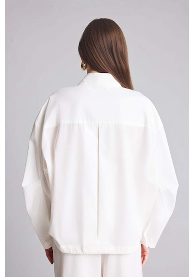 Defacto %100 Pamuk Regular Fıt Poplin Uzun Kollu Ecru Tunik H0675ax26sper105 Ekru-er105