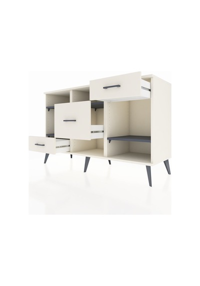 Hyperion Konsol 4 Raflı 3 Çekmeceli 132x44x83 Aytaşı-antrasit/aytaşı Antrasit/aytaşı Hyperion Konsol 4 Raflı 3 Çekmeceli 132x44x83 Aytaşı-antrasit/aytaşı Antrasit/aytaşı