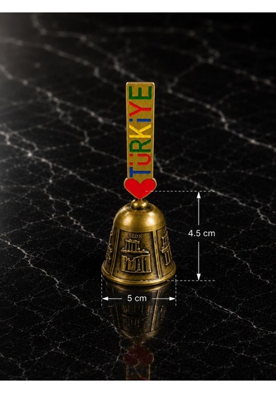 Metal Servis Çağrı Çanı Dekoratif Masa Zili Otel Kafe Resepsiyon Çanı 10.5 Cm