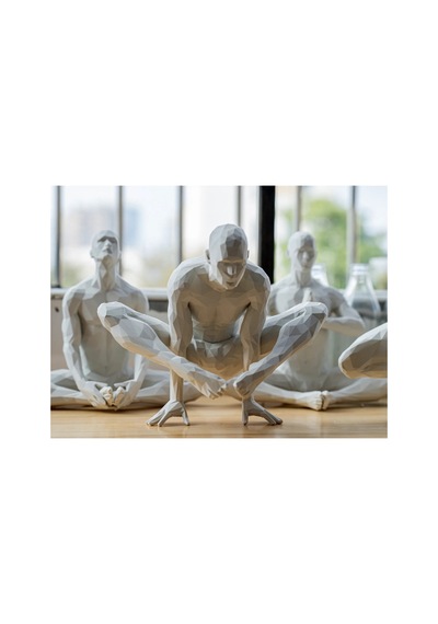 Yoga/meditasyon Yapan İskandinav Tarzı Biblo Heykel Figür Dekor Dekorasyon Hediyelik Denge Ve Huzur 3