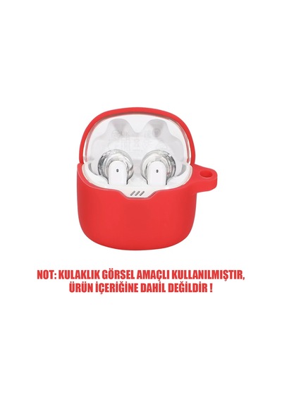 Microsonic Jbl Tune Flex 2 Mat Silikon Kılıf Kırmızı