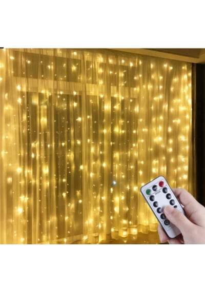 Kumandalı 8 Ayrı Moda Sahip Perde Led  2 Metre ( 2 mt X 2 mt ) Perde Led Peri Led Usb HDH75