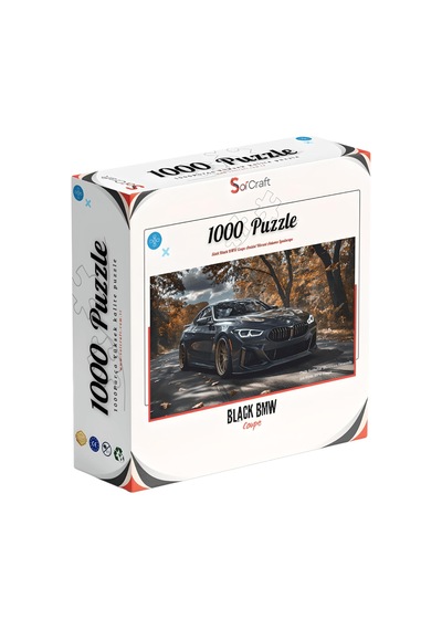 Black Bmw Coupe 1000 Parça Puzzle Standart