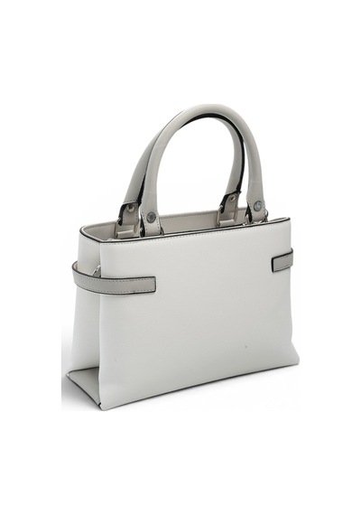 Silver & Polo Silver Polo Beyaz - A.gri Düz Kadın El Çantası Sp1149
