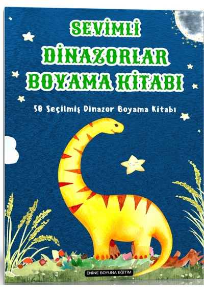 Sevimli Dinozorlar Boyama Kitabı 50 Süper Dinozor