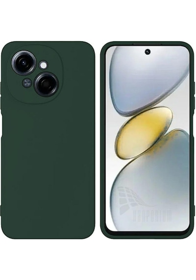 Tecno Spark Go 1 Uyumlu Silikon Kılıf - Kamera Korumalı Esnek Pastel Renk Kapak - Yeşil