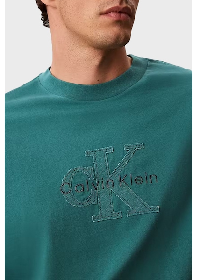 Calvin Klein % 100 Pamuk Relaxed Fit Logolu T Shirt Lv04rg814g8zu Erkek T Shirt Lv04rg814g 8zu Petrol