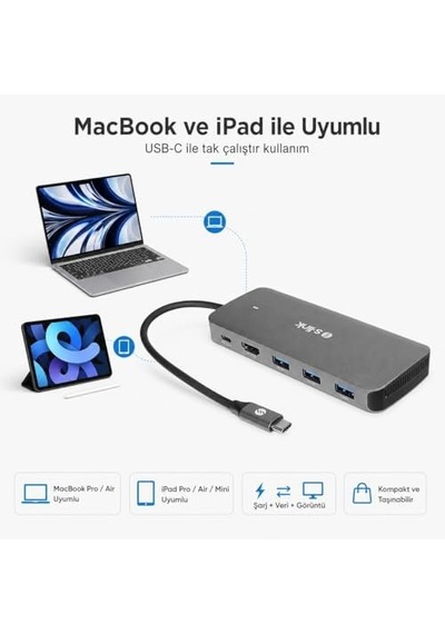 Swv-usbc036 6&apos Sı 1 Arada Usb-c Hub, Hdmı 4k, Usb 3.0, Pd 3.0 Hızlı Şarj, Usb-c 3.1 M.2 Ssd Okuyucu, Metal Gövde Type-c Çoklayıcı Adaptör, Laptop Ve Macbook Uyumlu Swv-usbc036 6&apos Sı 1 Arada Usb-c Hub, Hdmı 4k, Usb 3.0, Pd 3.0 Hızlı Şarj, Usb-c 3.1 M.2 Ssd Okuyucu, Metal Gövde Type-c Çoklayıcı Adaptör, Laptop Ve Macbook Uyumlu