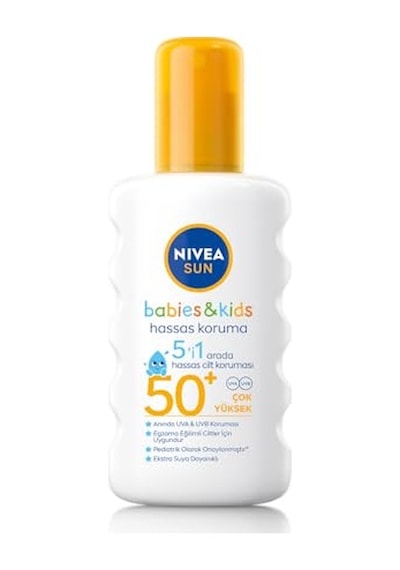 Nıvea Sun Spf50+ Çocuklar Ve Bebekler İçin Yüksek Güneş Koruyucu Sprey 200ml,hassas Cilt,parfümsüz