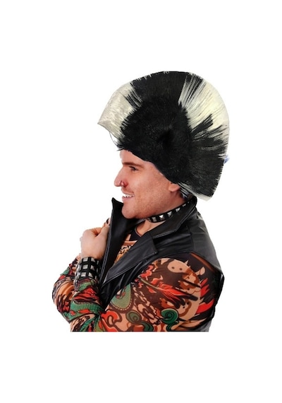 Mohican Mohawk Punk Peruk - 70 Li 80 Li Yıllar Peruk Model 5 Çok  Renkli