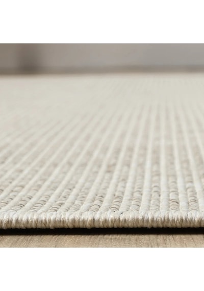 Düz Krem Bej Dokuma Görünümlü Modern Halı - L662krbo