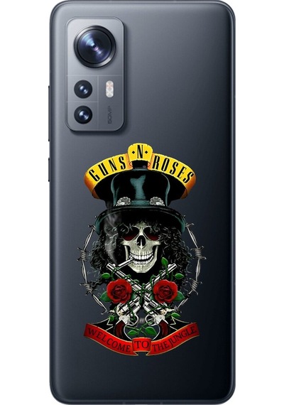 Xiaomi Mi 12 Uyumlu Şeffaf Kılıf Guns N' Roses Tasarımlı